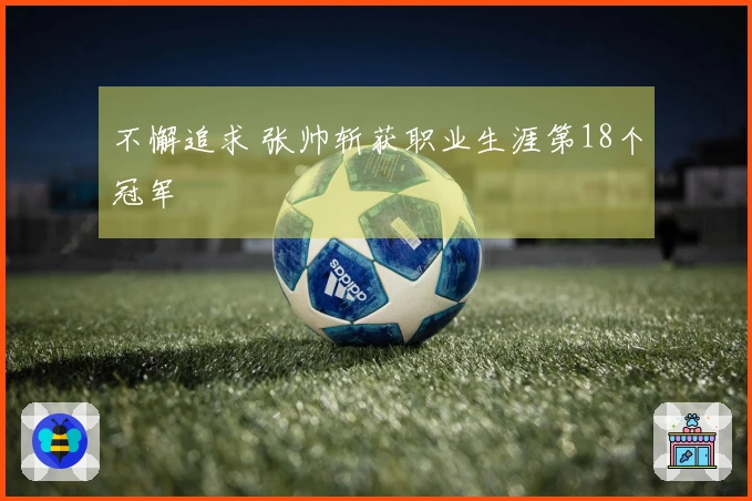 不懈追求 张帅斩获职业生涯第18个冠军